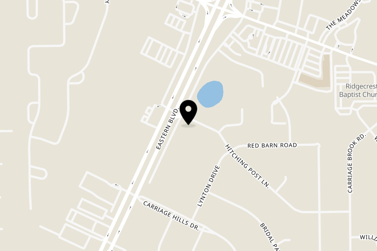 Map showing the location of Blue Moon Deli on 2901 Eastern Blvd in Montgomery